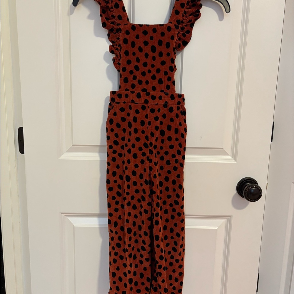 Hanna Andersson Black and Brown Playful Ruffled Jumpsuit - Picture 11 of 12